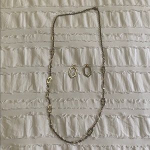 Brighton long necklace and earrings set.